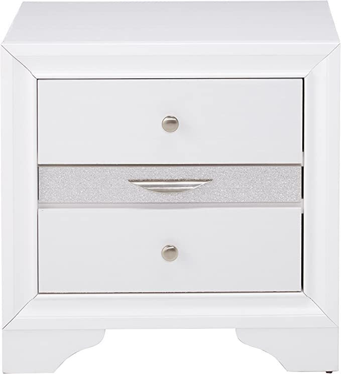 Naima Nightstand in White 25773