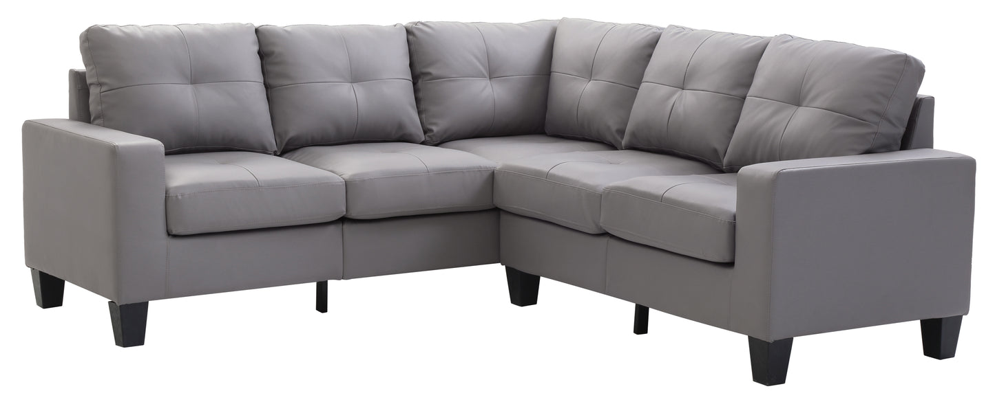 Newbury Gray Fabric Sectional Sofa