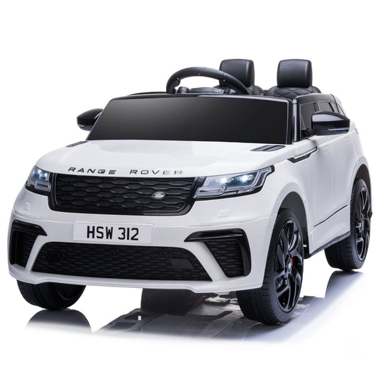 12V Licensed Range Rover Kids Ride-On Car, Battery Powered Vehicle w/ Remote Control, LED Lights, Music, Spring Suspension, Soft Start, Electric Car Toy Gift