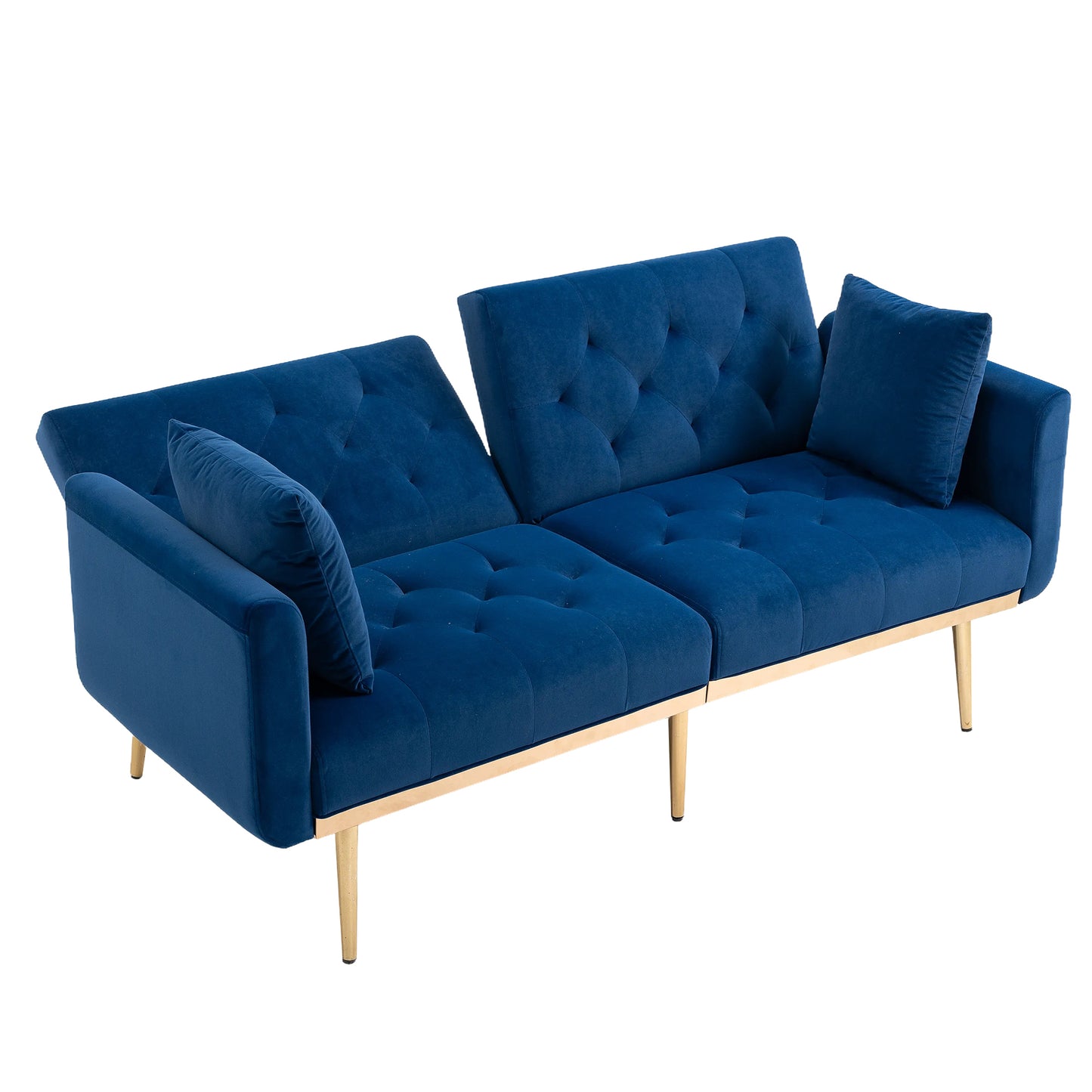 Velvet  Sofa , Accent sofa .loveseat sofa with metal  feet