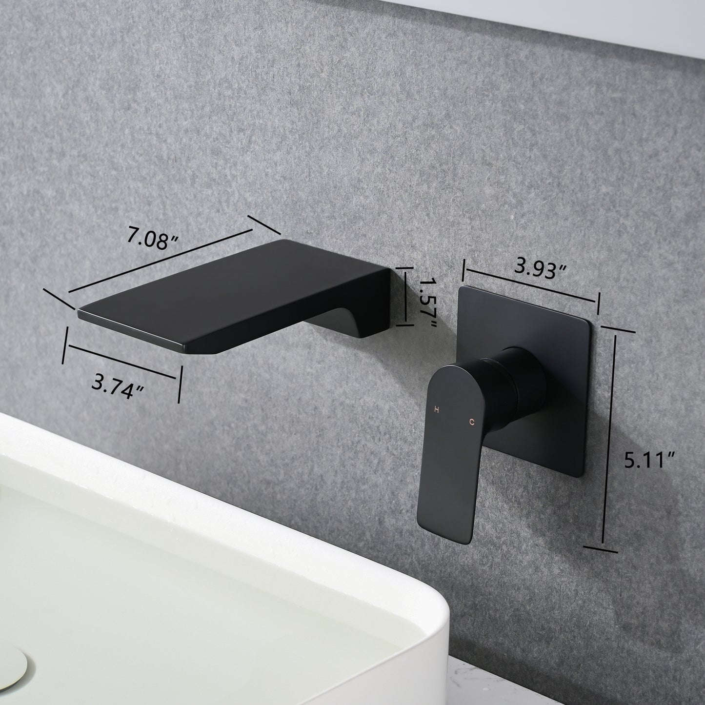 Wall Mounted Waterfall Bathtub Spout