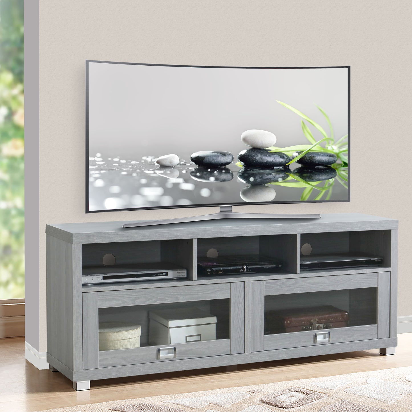 Durbin TV Cabinet for TVs up to 65in, Grey