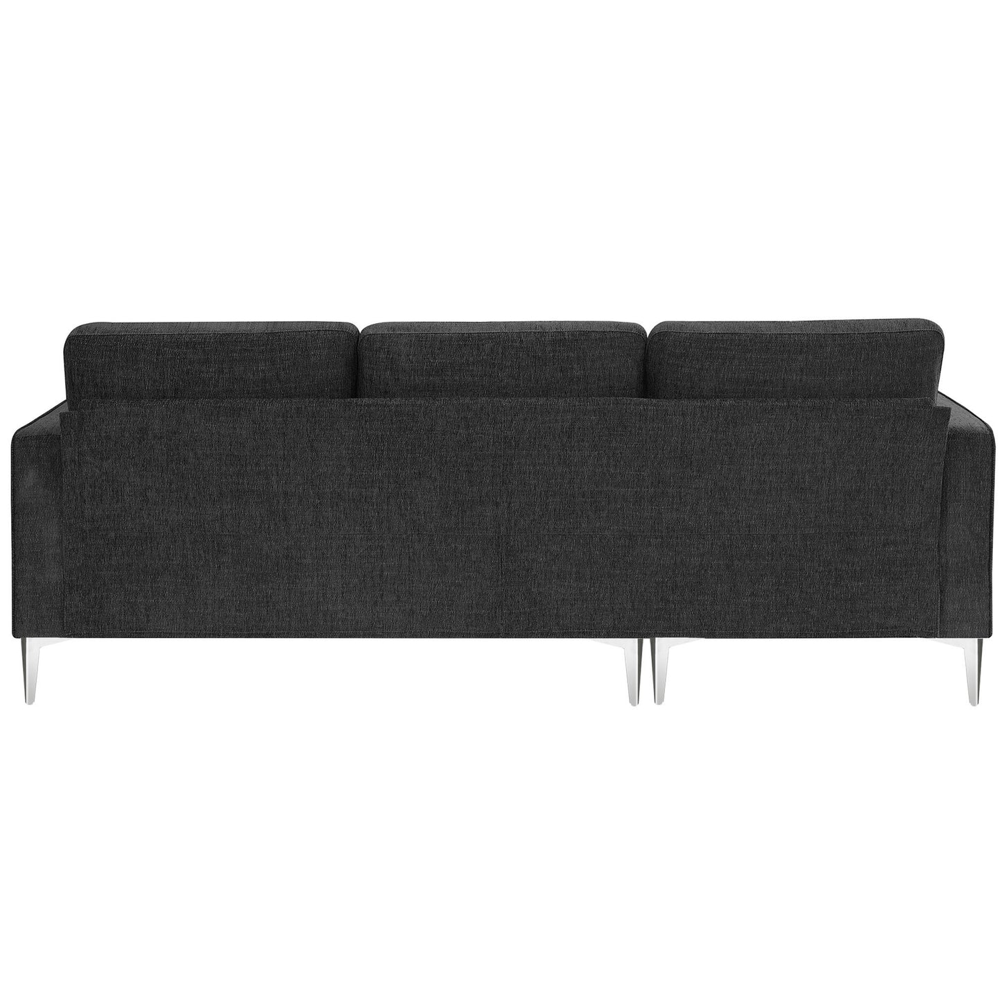 86 L-Shaped Convertible Sectional Sofa with Reversible Chaise and Pillows