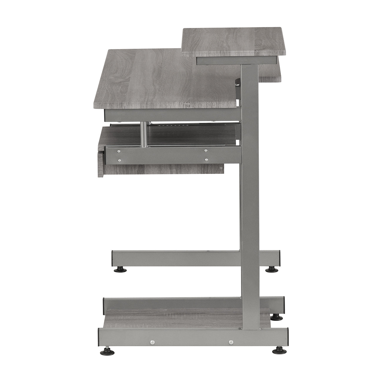 Techni Mobili Grey Computer Workstation Desk