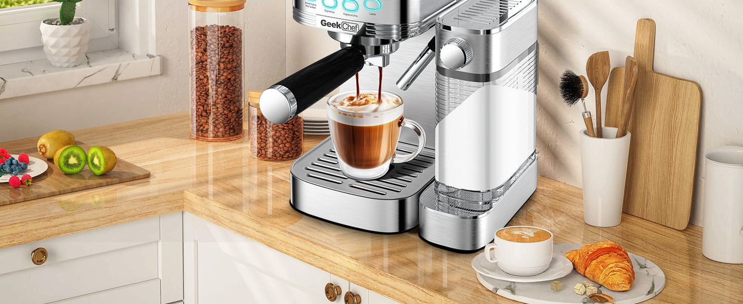 Automatic Milk Frother Espresso and Cappuccino Machine with ESE POD filter