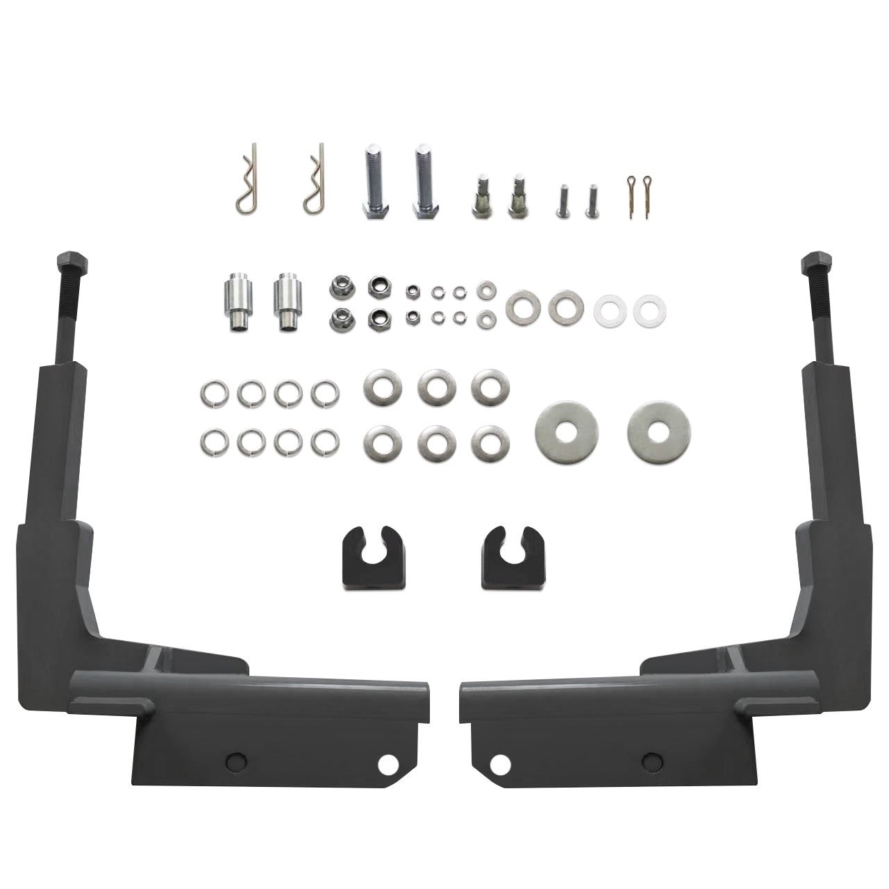 Black Integrated Deer Guard for Freightliner Cascadia 2018-2022 with Brackets