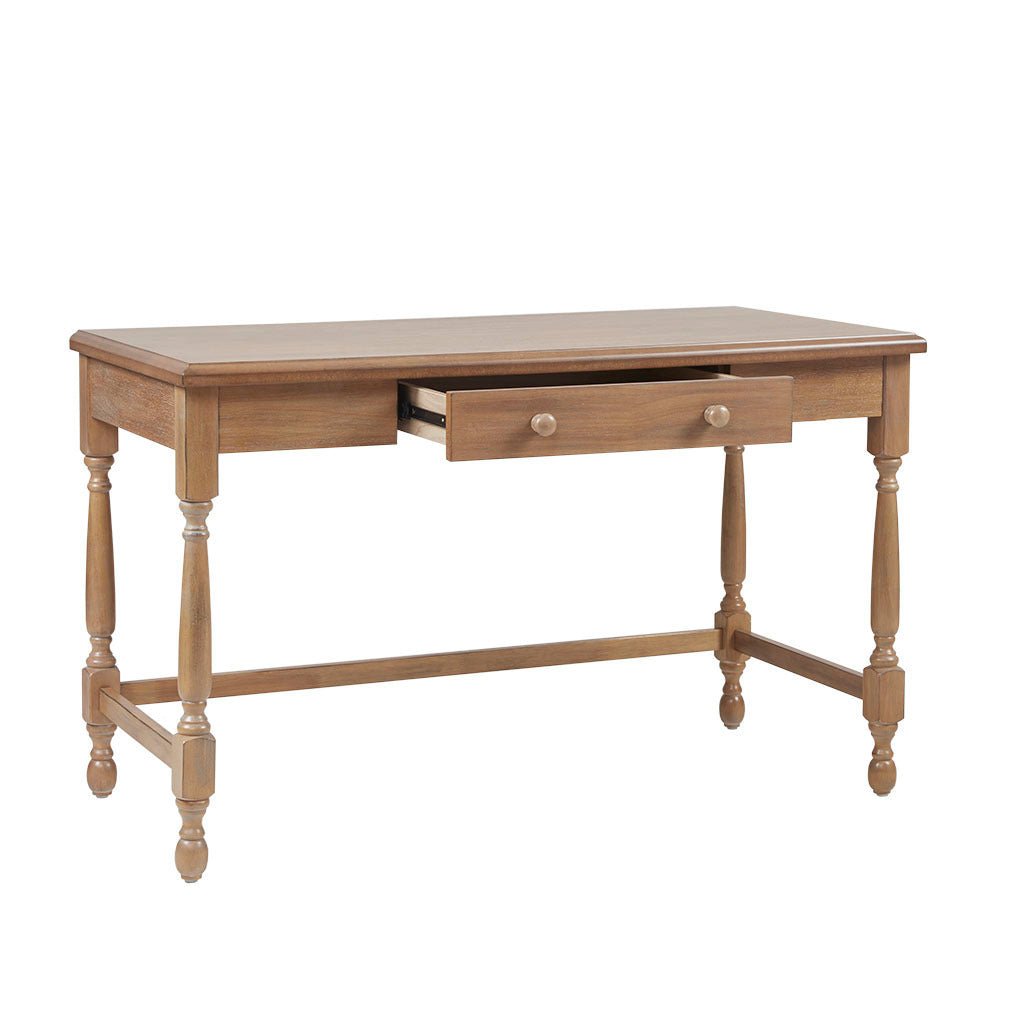 Tabitha Wooden Desk with Turned Legs and Drawer