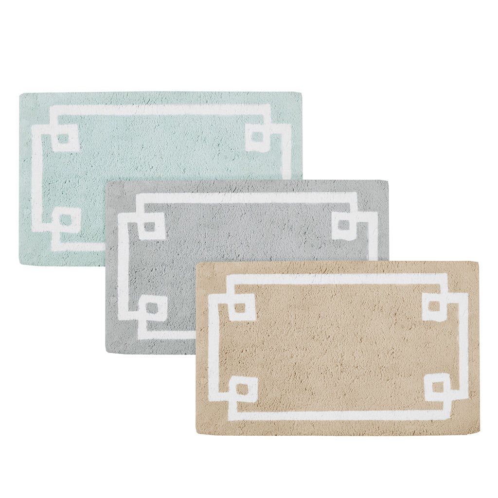 Elegant Ivory Cotton Bathroom Rug - 24x72