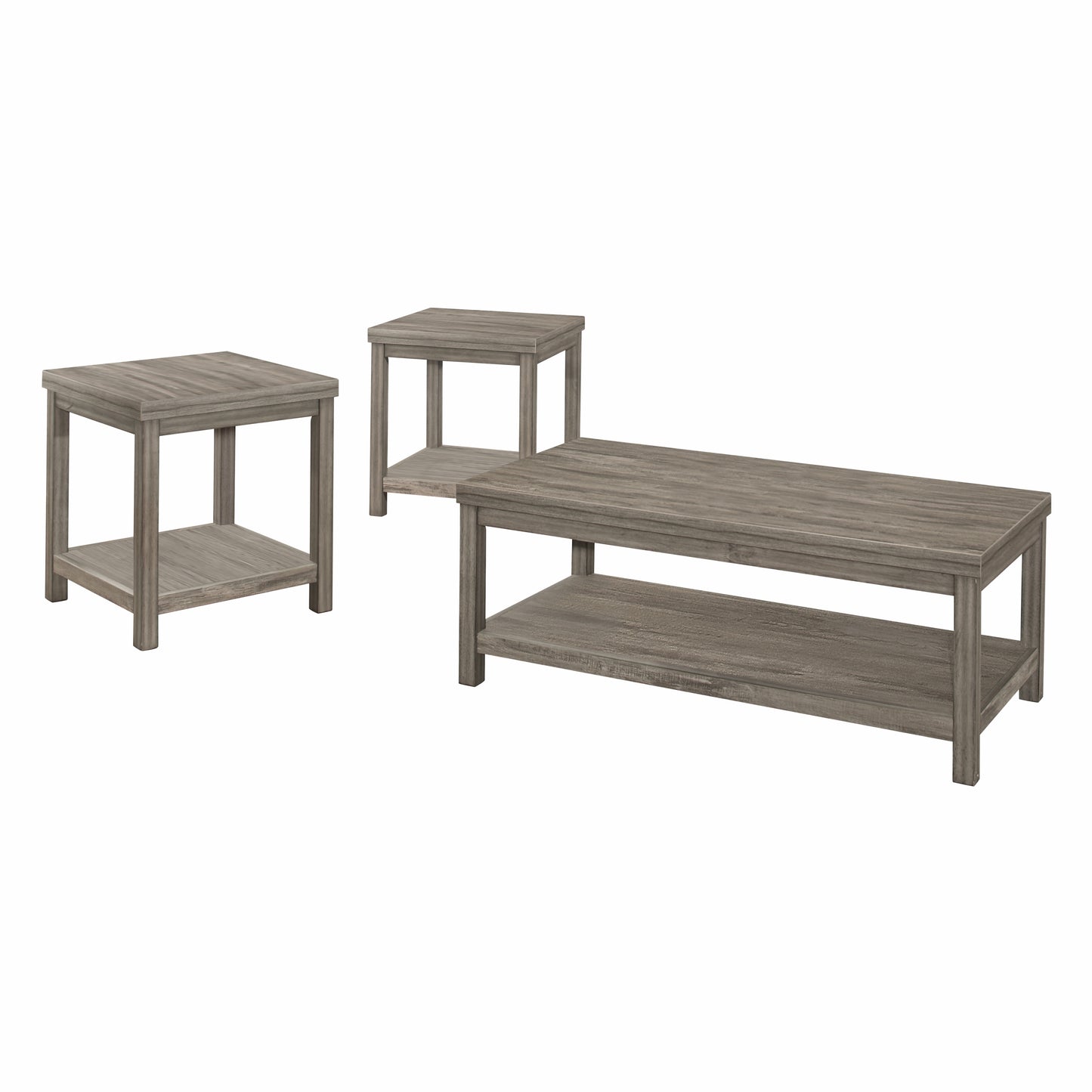 Rustic Transitional 3-Piece Living Room Table Set