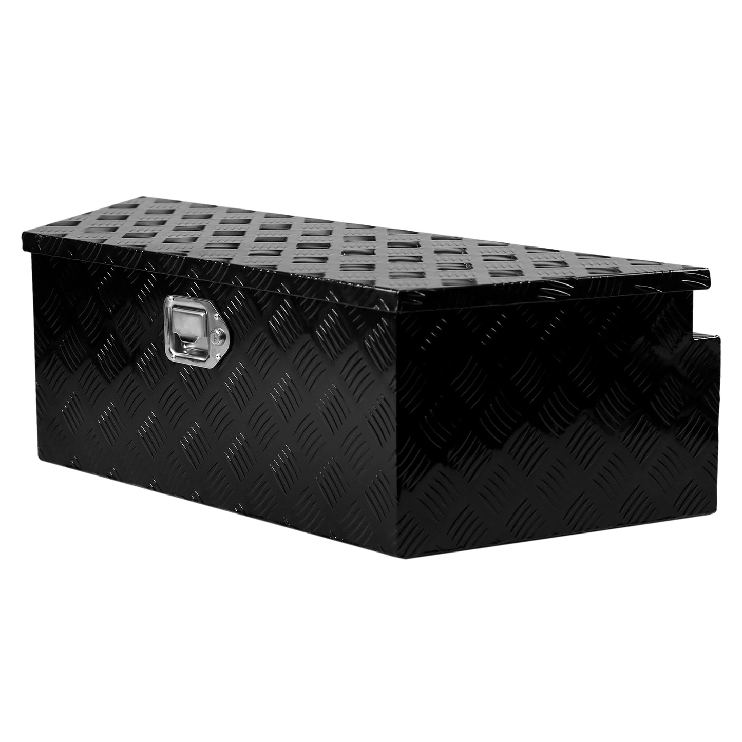 39 Inch Aluminum Utility Trailer Tongue Tool Box 5 Bar Tread Trailer Tongue Box Waterproof Under Truck Storage for Pick Up Truck Bed, RV Trailer, ATV with Lock & Keys 38.8"x16.5"x12"