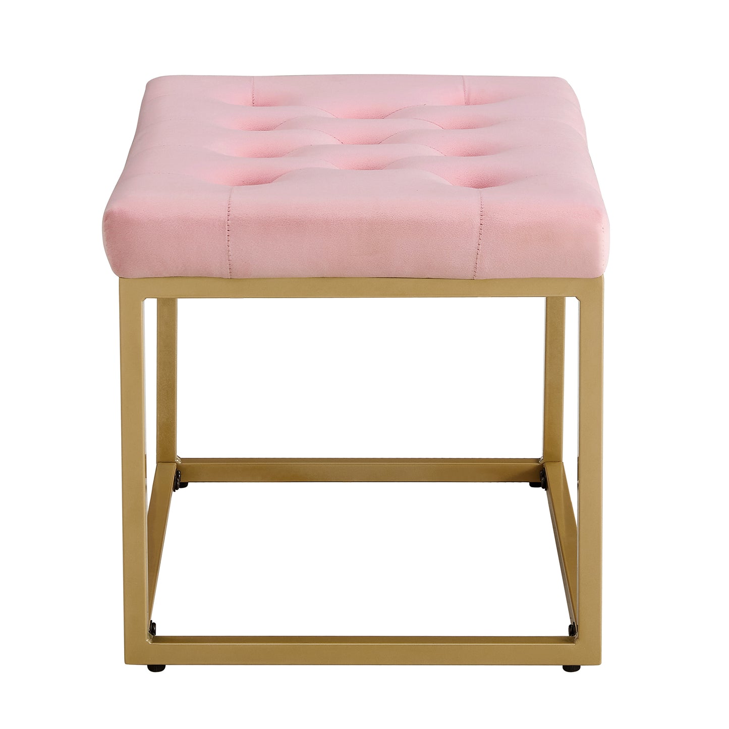 Chair Velvet Shoe Changing Stool, Footstool, Square Cushion Foot Stool, Sofa stool, Rest stool,Low Stool .Step Stool, Small Footrest .Suitable for Clothes Shop,Living Room, Porch,Pink BenchST-001-PI