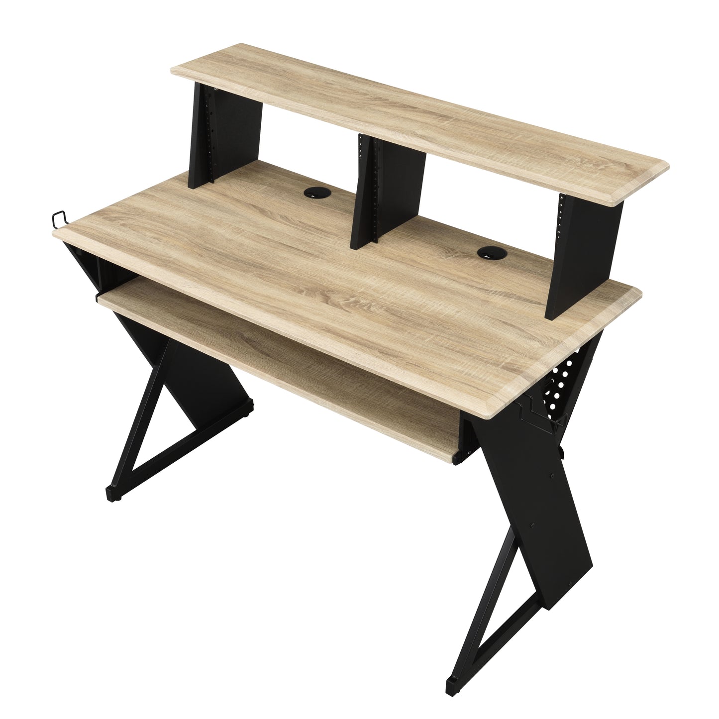 Annette Compact Studio Desk with Natural and Black Finish