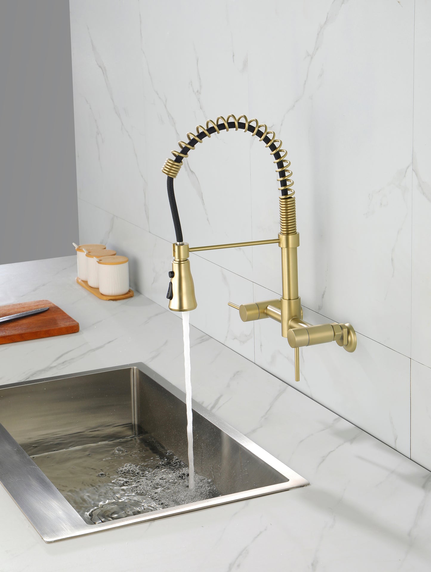 3-in-1 Wall Mounted Kitchen Faucet