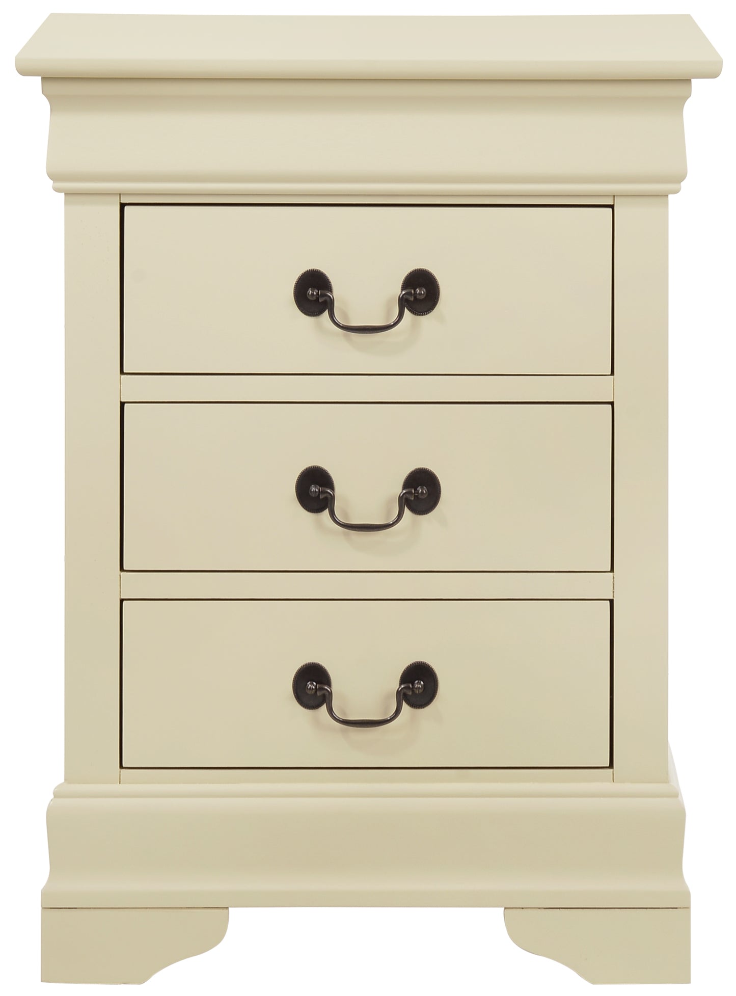 Louis Phillipe G3175-3N 3 Drawer Nightstand , Beige