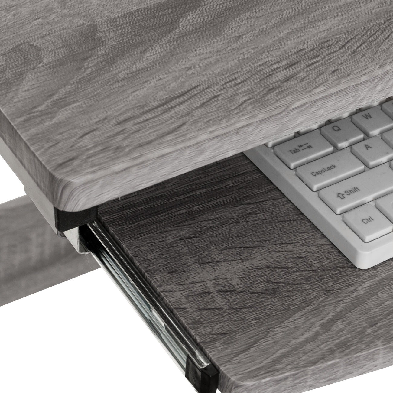 Techni Mobili Grey Computer Workstation Desk