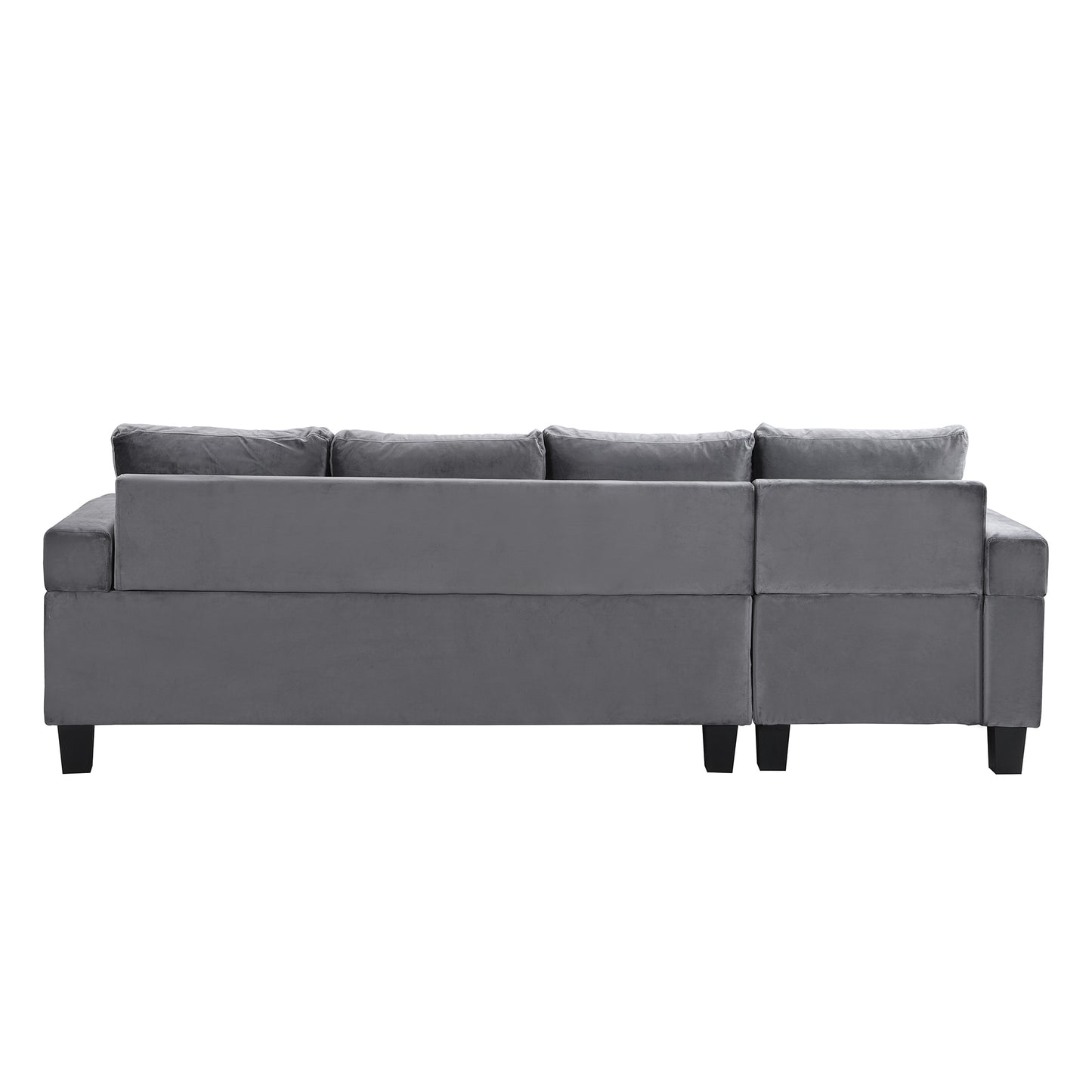 Sectional Sofa Set for Living Room with L Shape  Chaise Lounge ,cup holder and  Left  Hand with Storage Chaise  Modern 4 Seat (Grey) 
-LEFT CHAISE WITH STORAGE