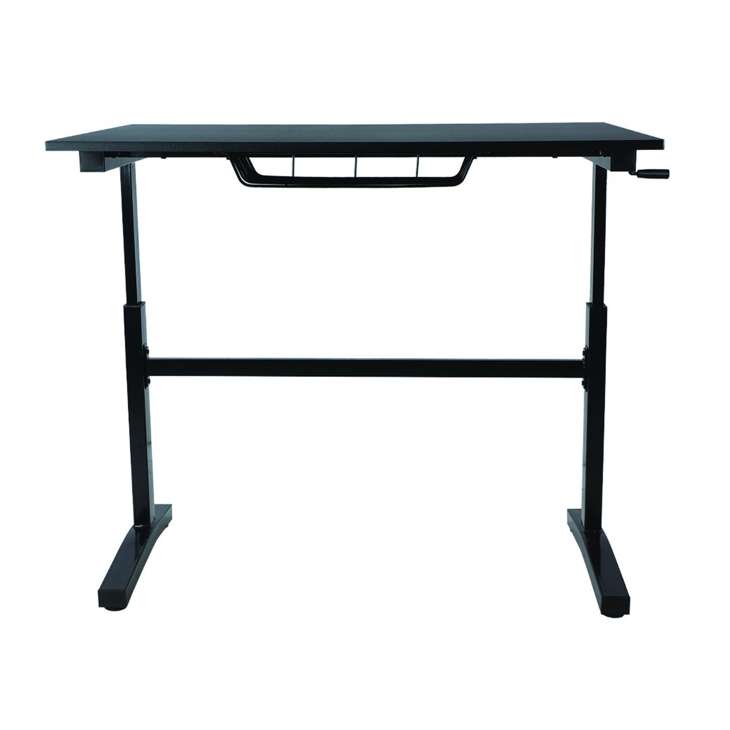 Atlantic Height-Adjustable Stand-Up Desk with Casters - Black (Side Crank Included)