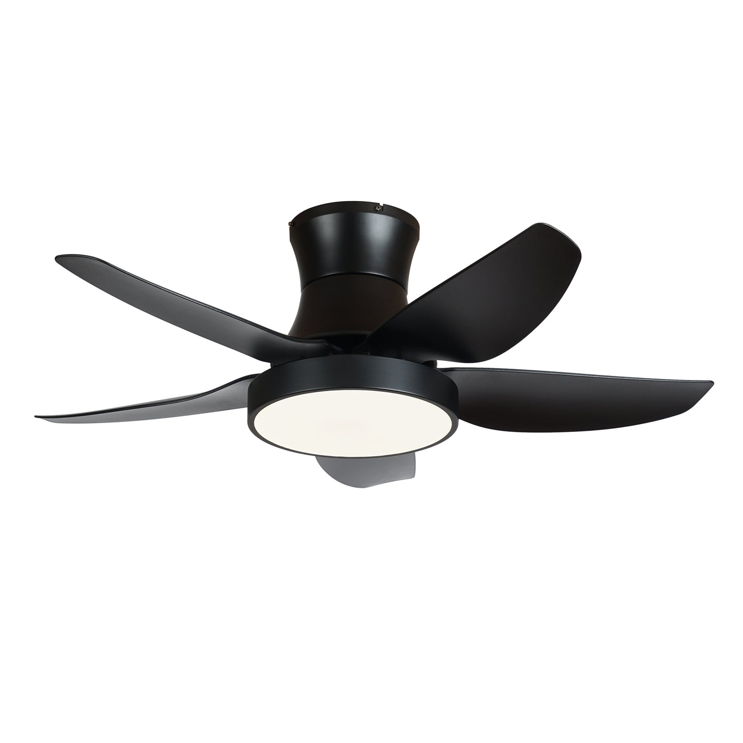 42 Inch Black Ceiling Fan with LED Lights and Remote Control