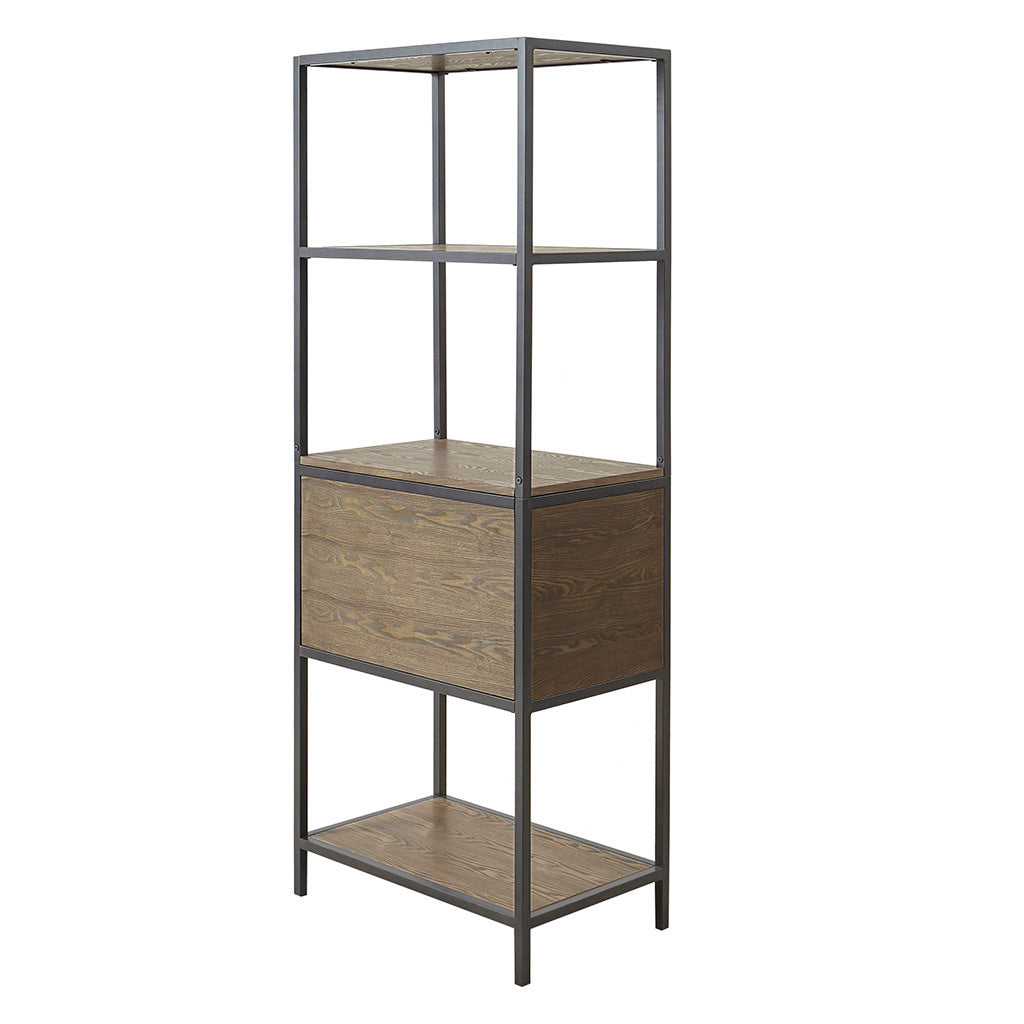 3-Shelf Bookcase with Storage Cabinet