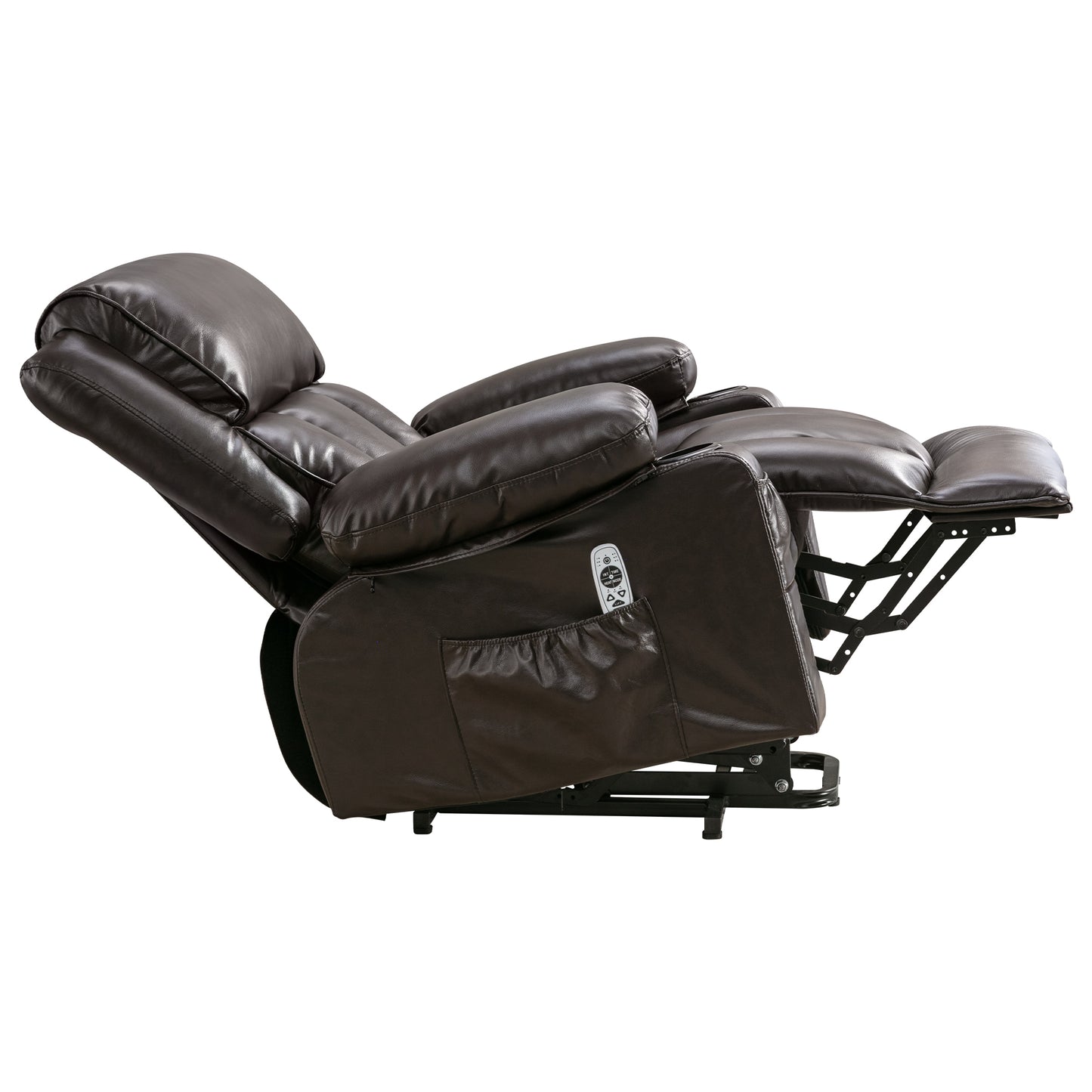 Electric Power Lift Recliner Chair with Heat and Massage, Brown