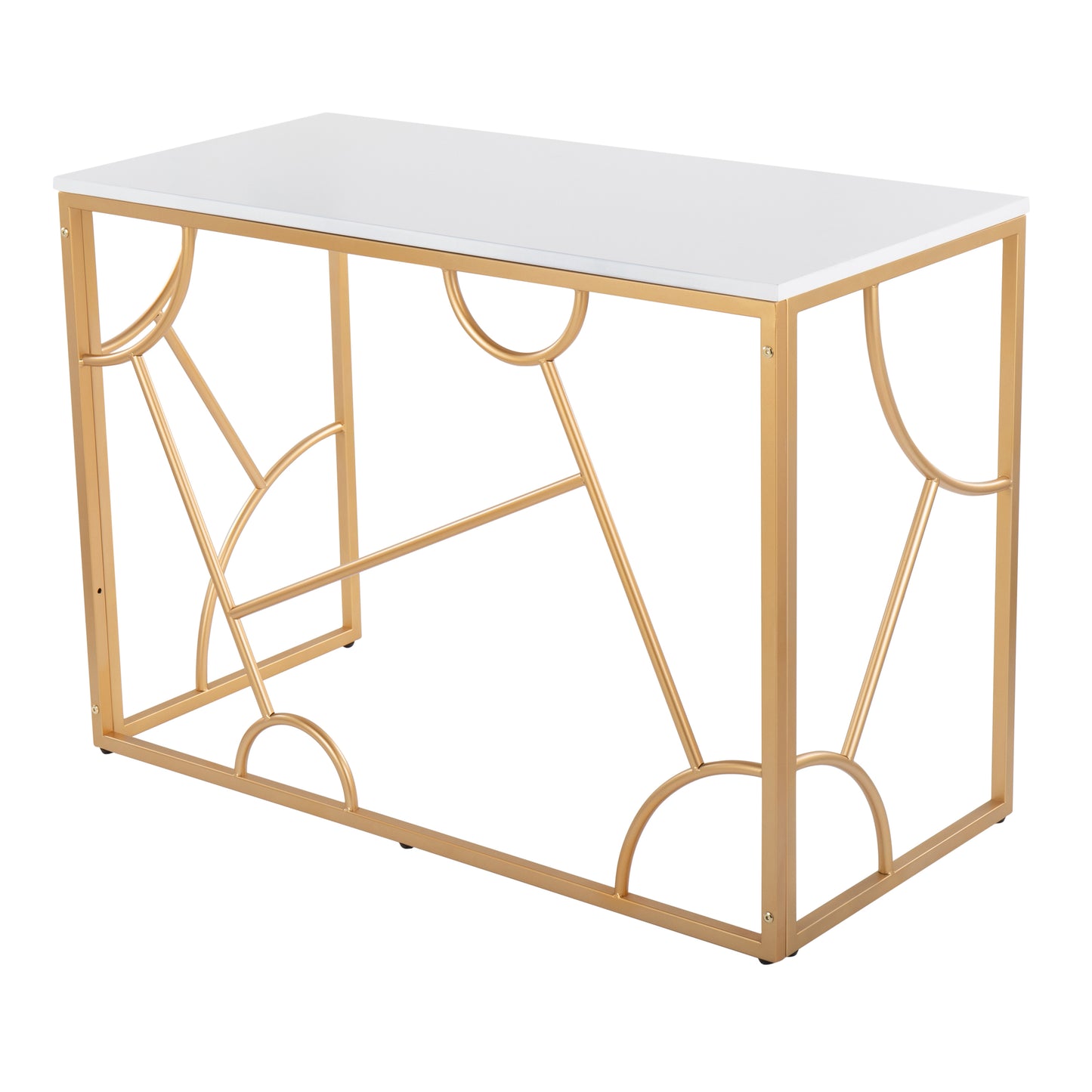 Contemporary Gold and White Office Desk by LumiSource