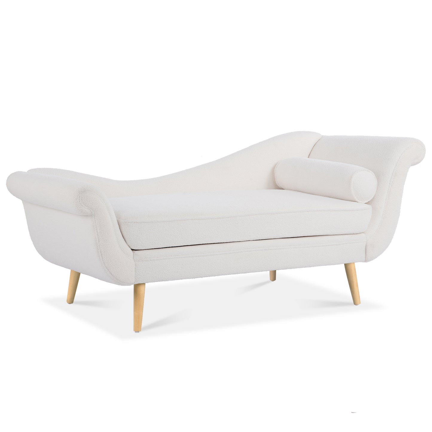 Chaise Lounge with Scroll Arms