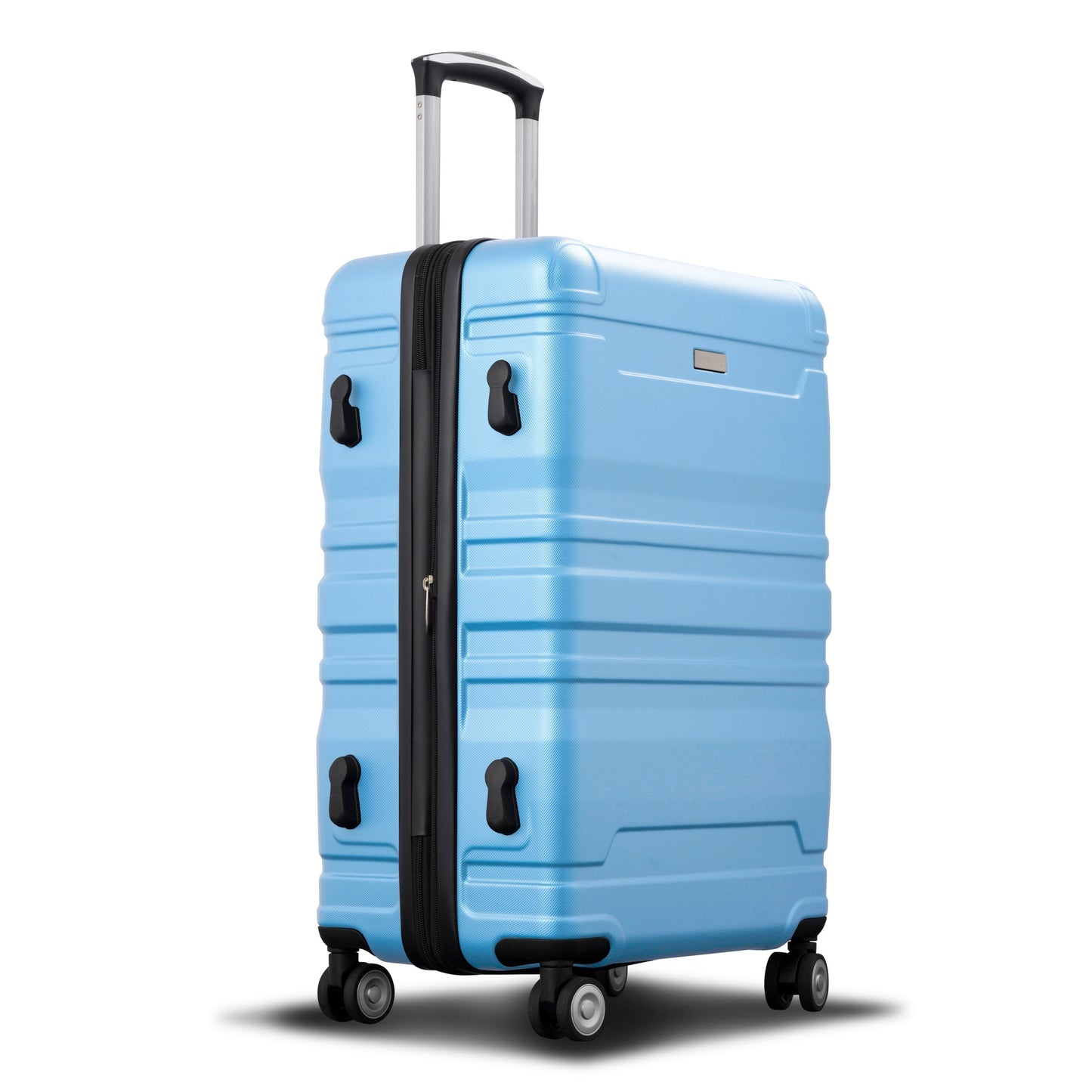 Luggage Sets New Model Expandable ABS Hardshell 3pcs Clearance Luggage Hardside Lightweight Durable Suitcase sets Spinner Wheels Suitcase with TSA Lock 20''24''28''(Sky Blue)