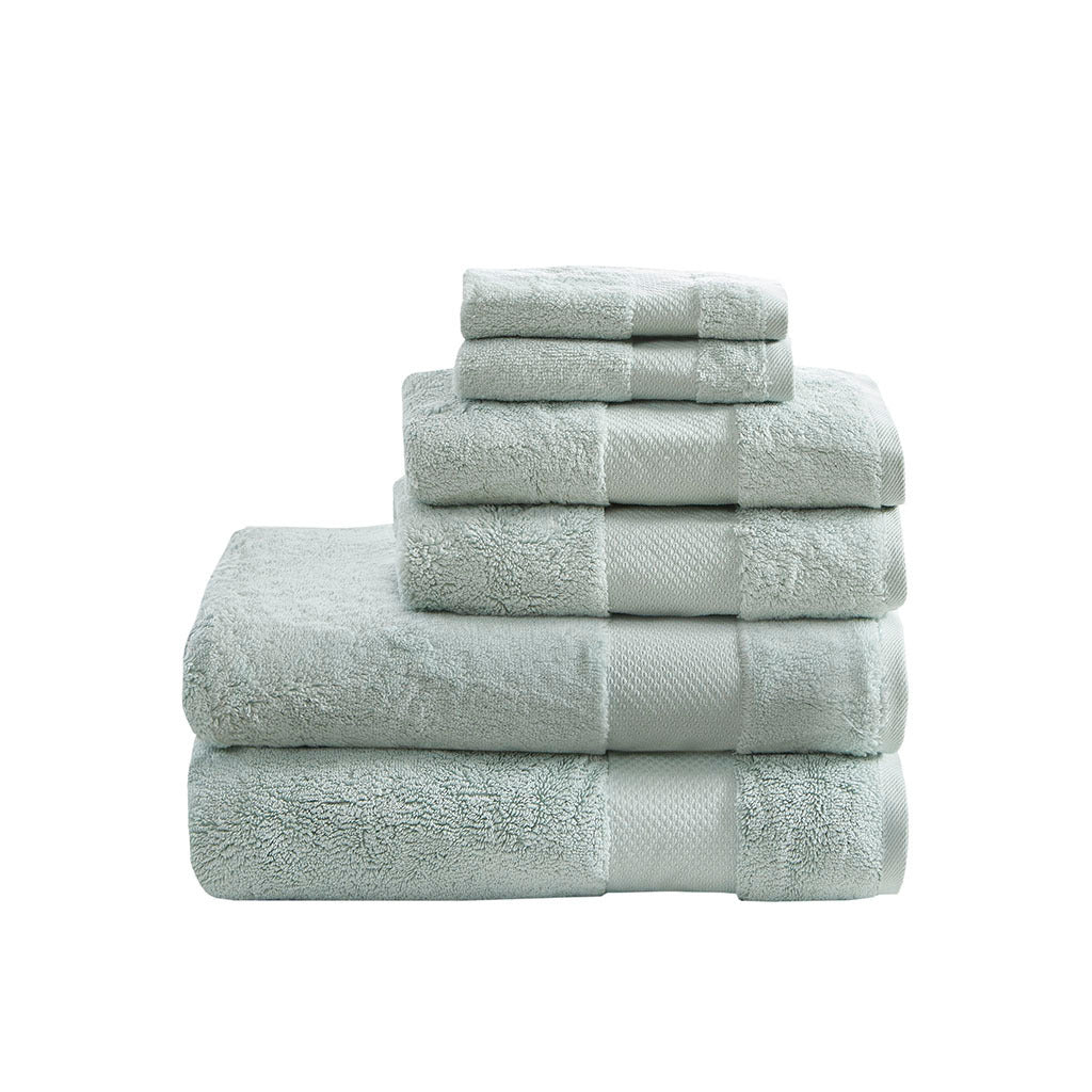 Turkish Cotton Deluxe Bath Towel Set with Dobby Border