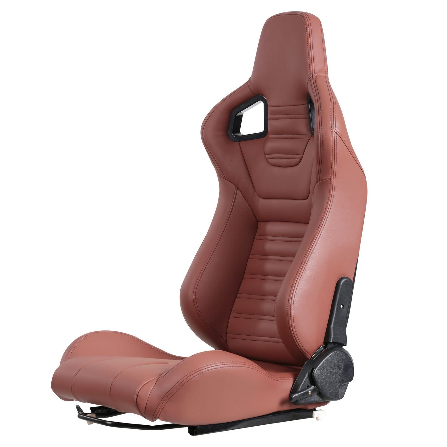 2-Piece Ergonomic Racing Seats with Adjustable Double Slides in Vibrant Brick Red