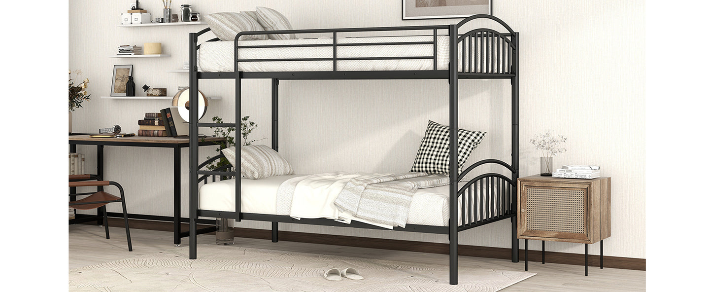 Manhattan Steel Twin Bunk Bed Set (Black)