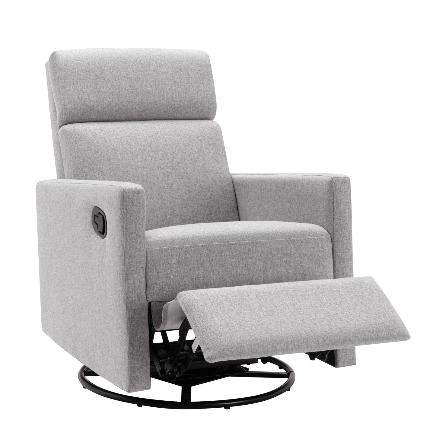 Gray Swivel Rocking Recliner Chair with Modern Design