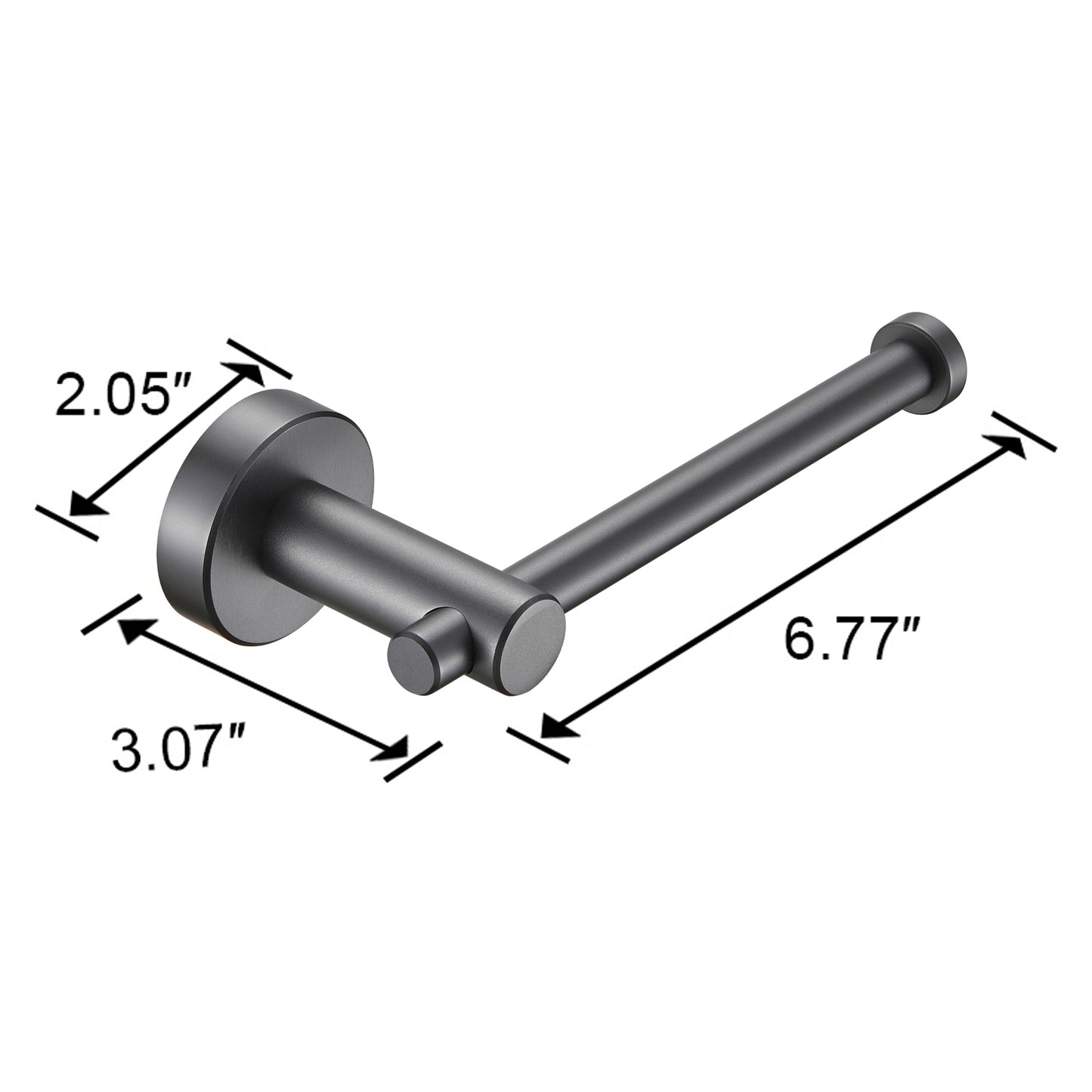 Gunmetal Thicken Space Aluminum Toilet Paper Holder