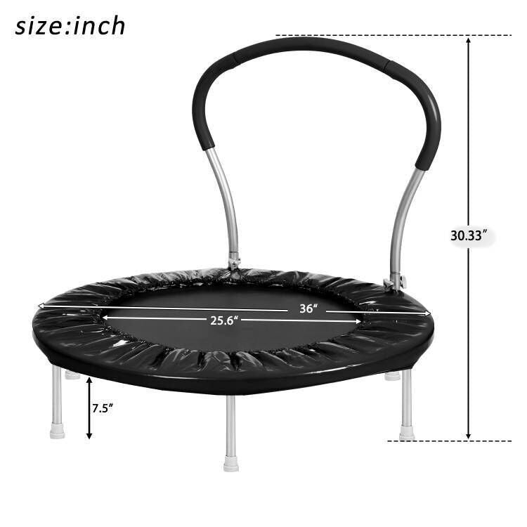 36" TRAMPOLINE WITH HANDLE(BK)-METAL