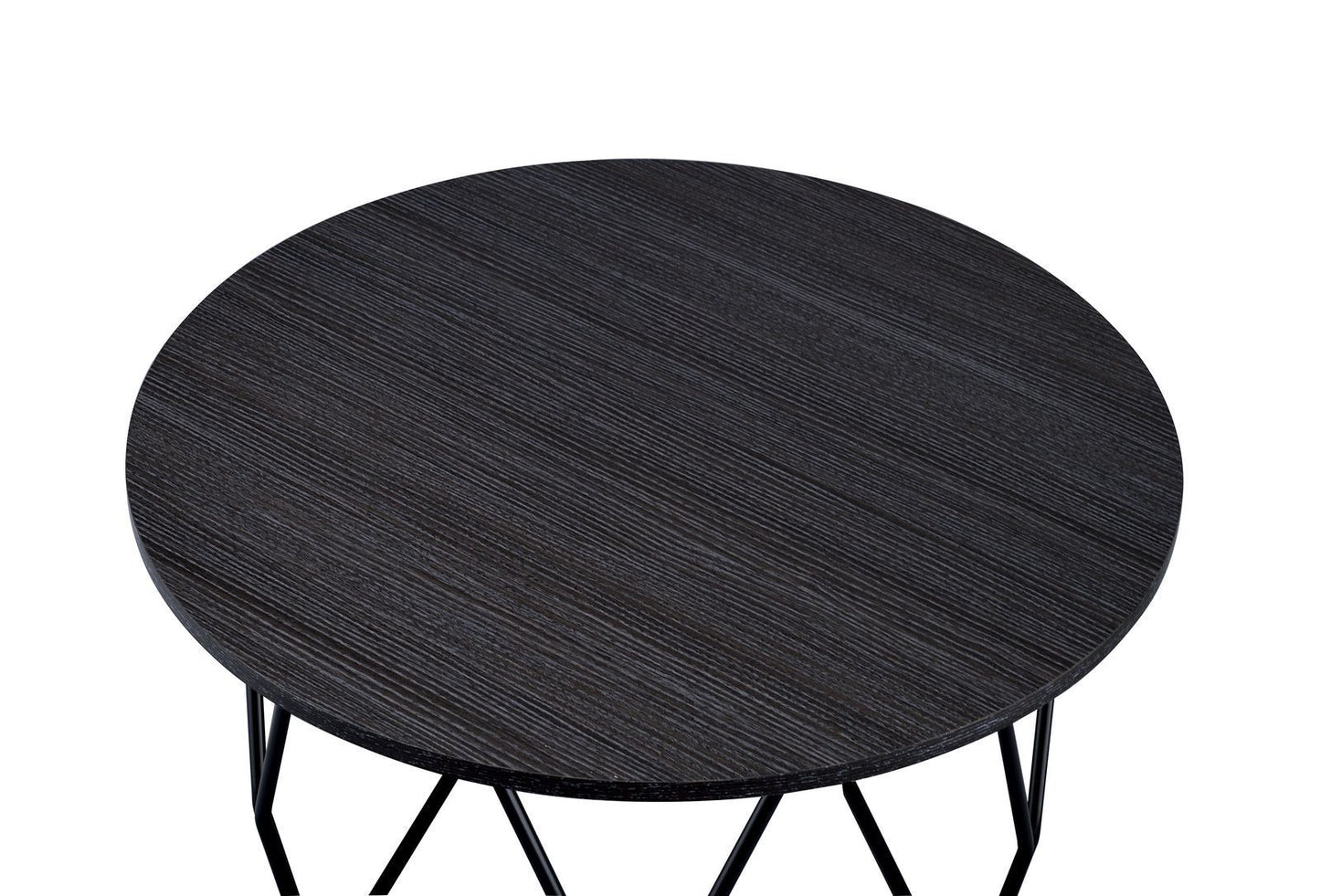 Sytira Coffee Table: Espresso & Black Drum Style