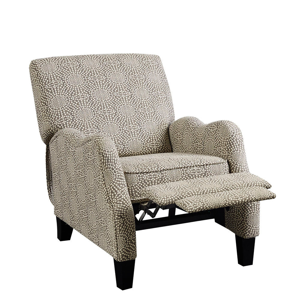 Madison Park Hoffman Manual Recliner with Beige Upholstery