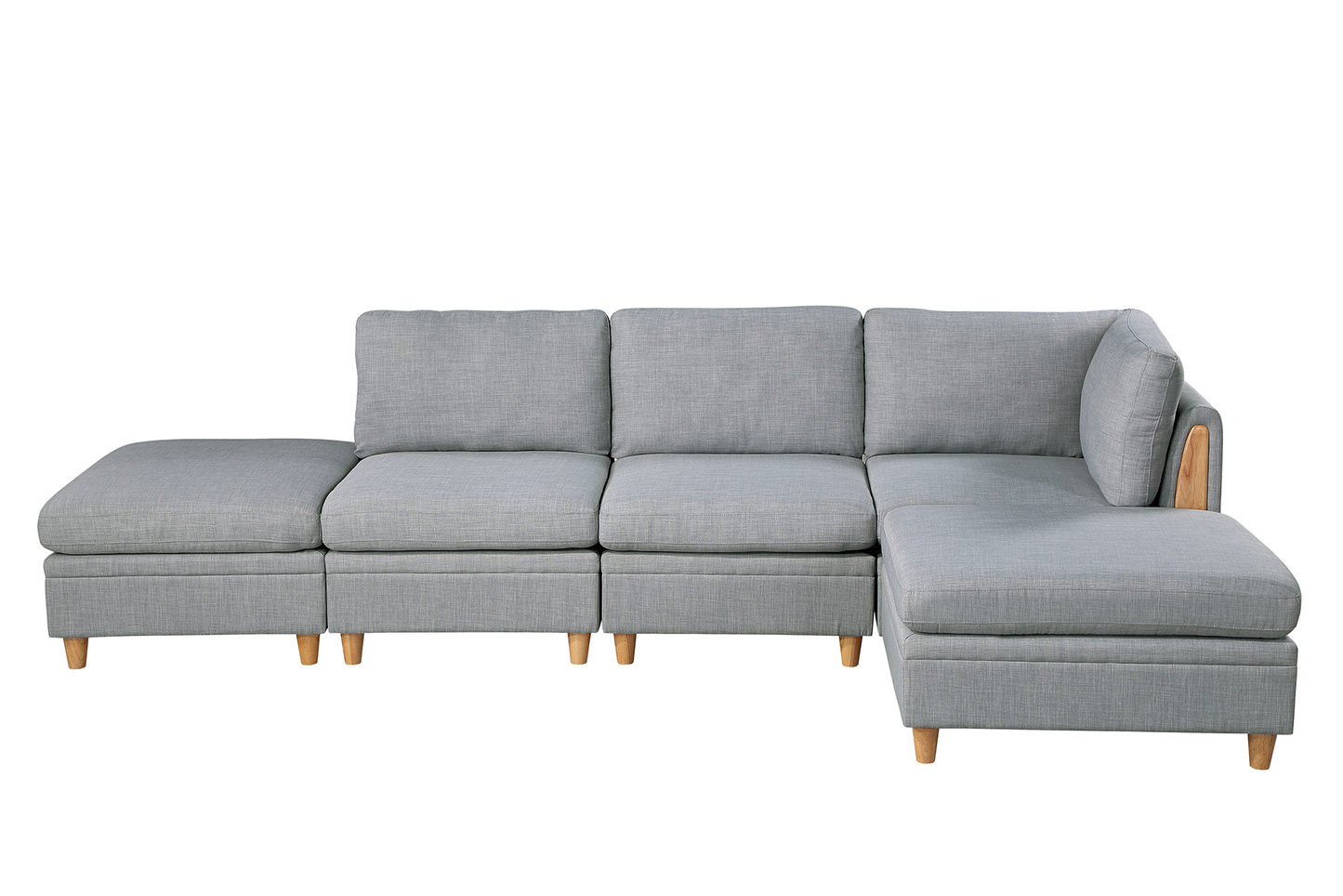 MODULA SET - 5 Piece Sectional in Light Gray