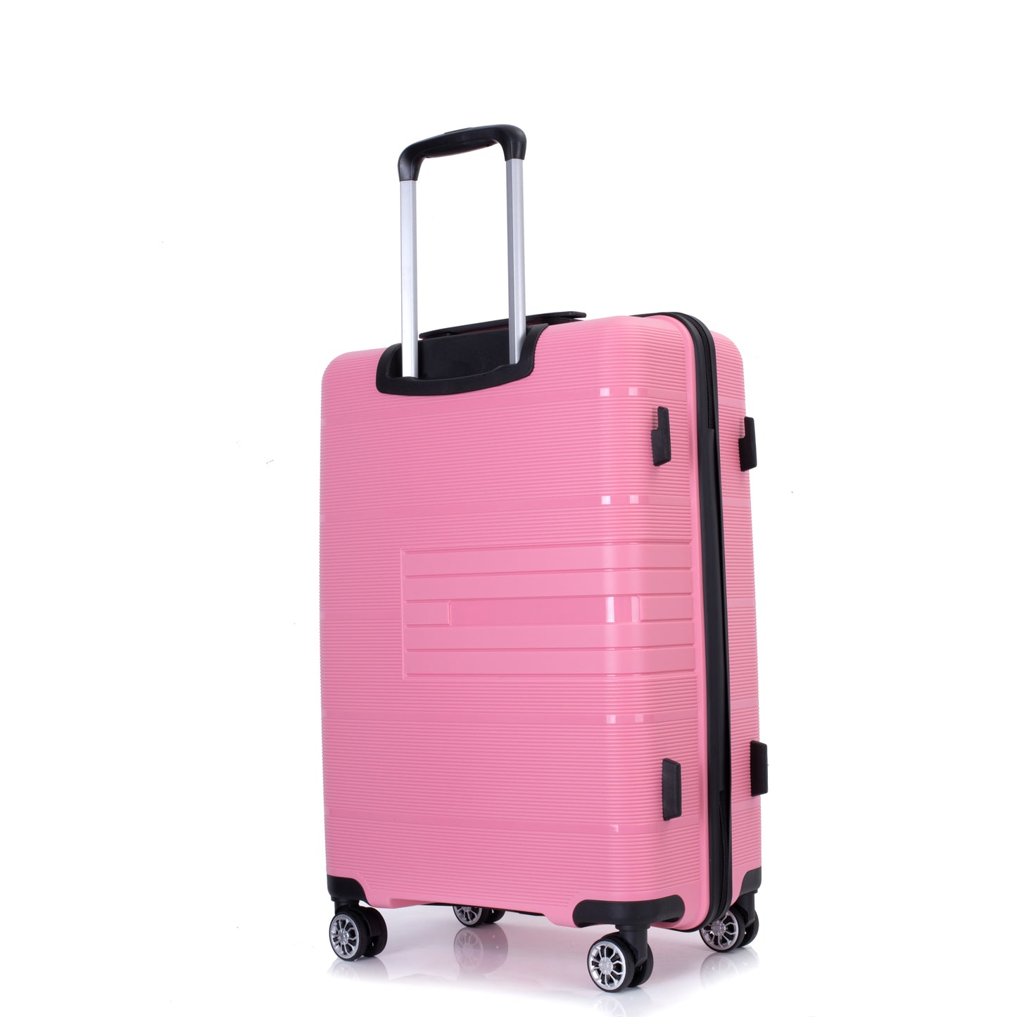 Hardshell Suitcase Double Spinner Wheels PP Luggage Sets Lightweight Durable Suitcase with TSA Lock,3-Piece Set (20/24/28) , Pink