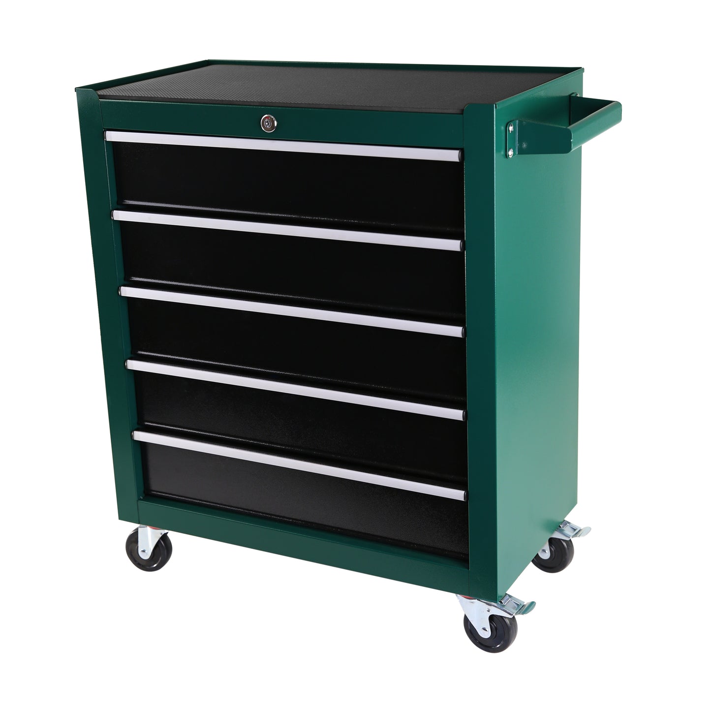 5-Drawers Rolling Tool Chest,Tool Cabinet on Wheels with Keyed Locking System and Drawer Liners,Tool Chest with Link Buckle and can be Combined to Large Cabinet Set,for Warehouse,Garage