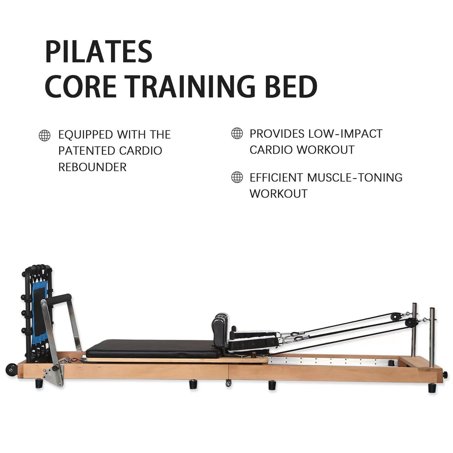 Pilates Bed Beech Wood Pilates Equipment Pilates Home and Studio Reformer