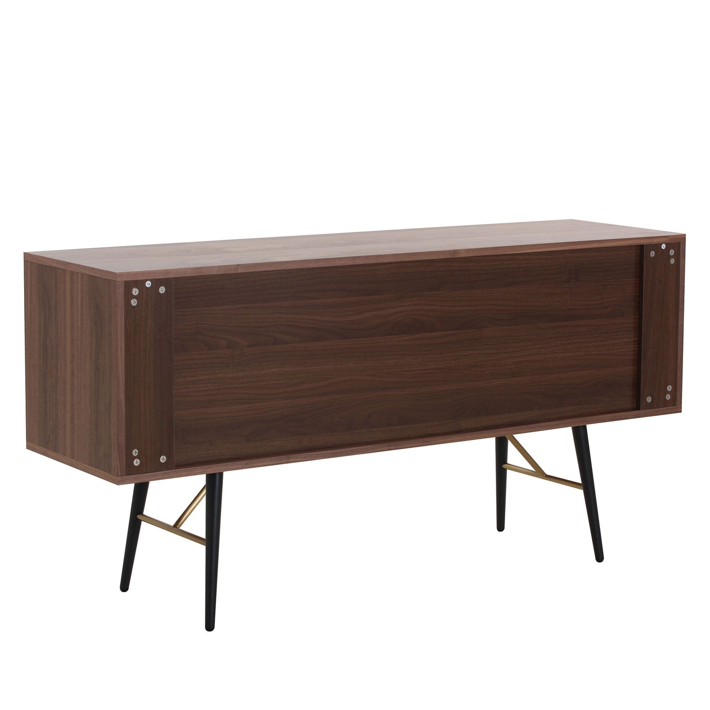 Versatile Modern Walnut Sideboard Buffet with Ample Storage and Waterproof Surface