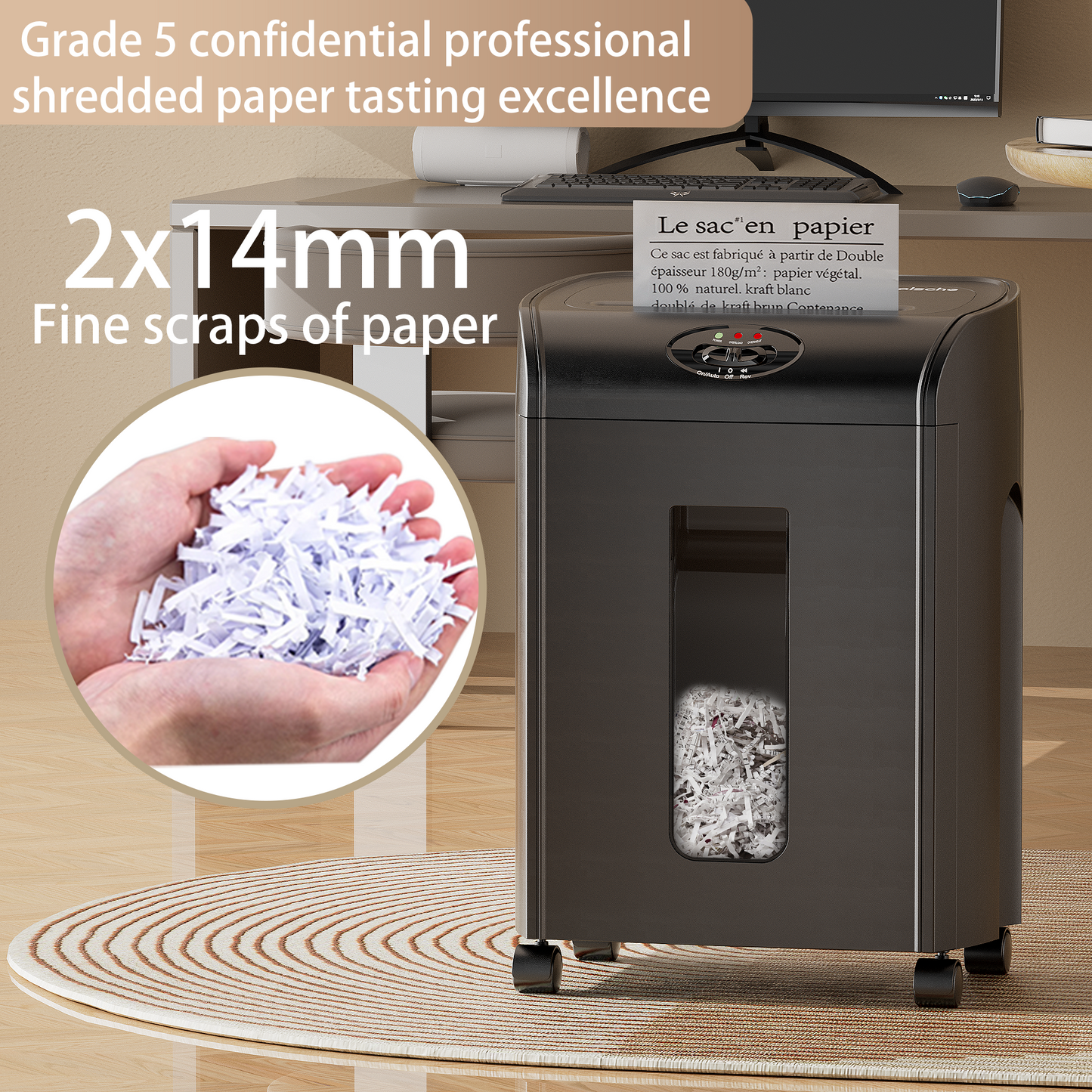 High Security Micro Cut Paper Shredder for Office and Home