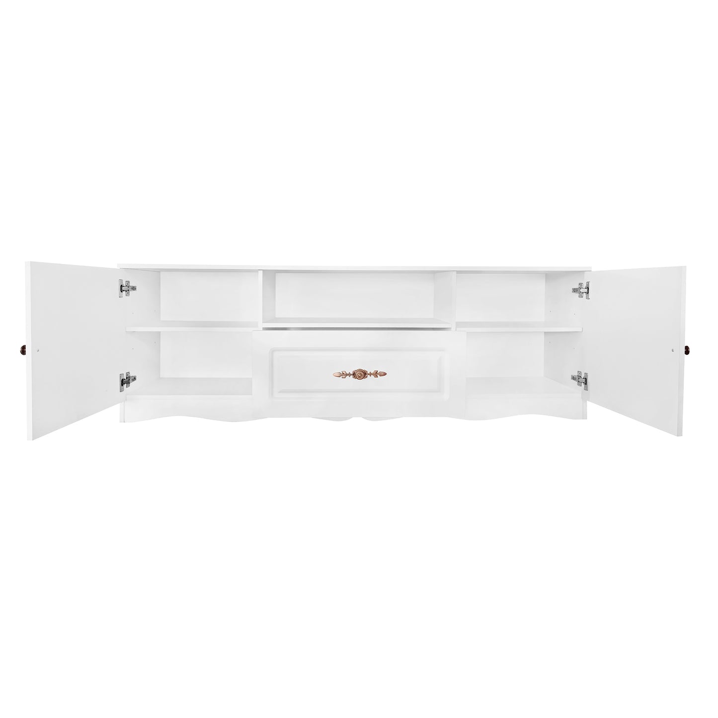 Elegant TV Console with Storage for Large TVs, Modern Entertainment Center for Home