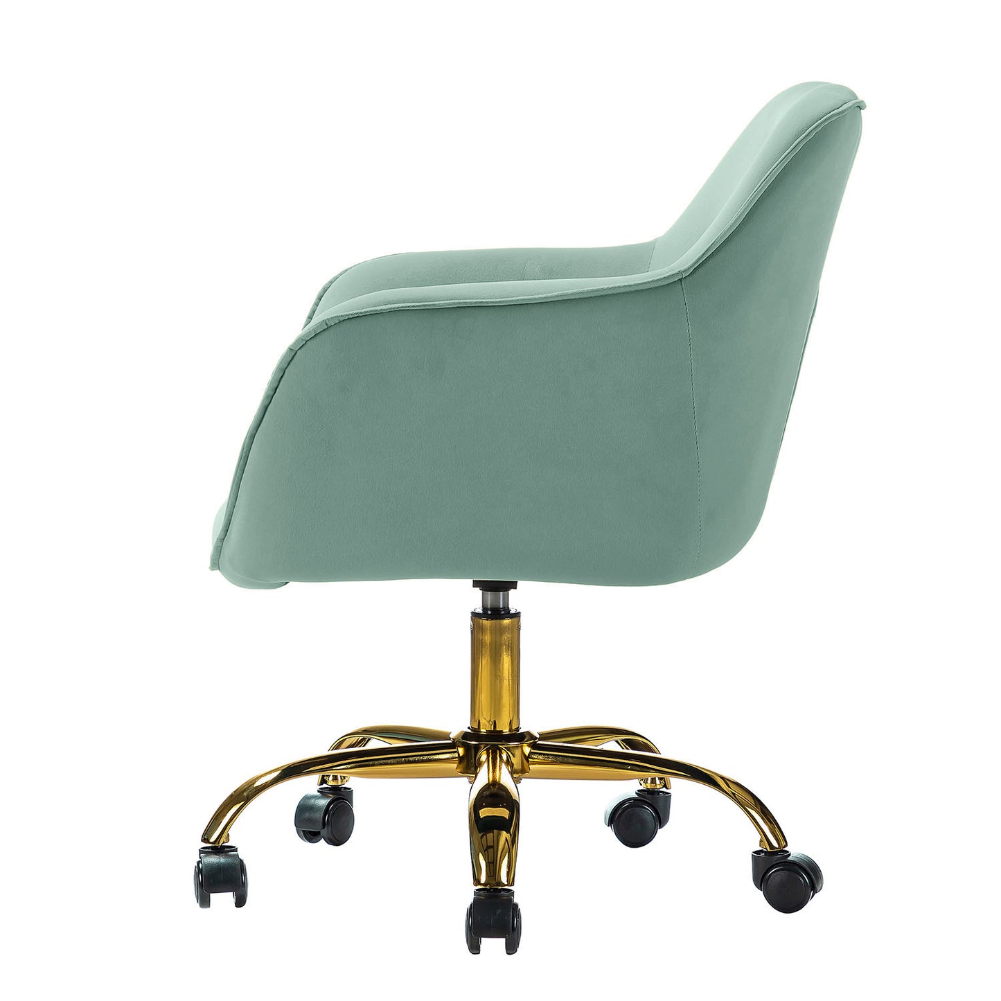 Somnus Task Chair With Tufted Back and Golden Base