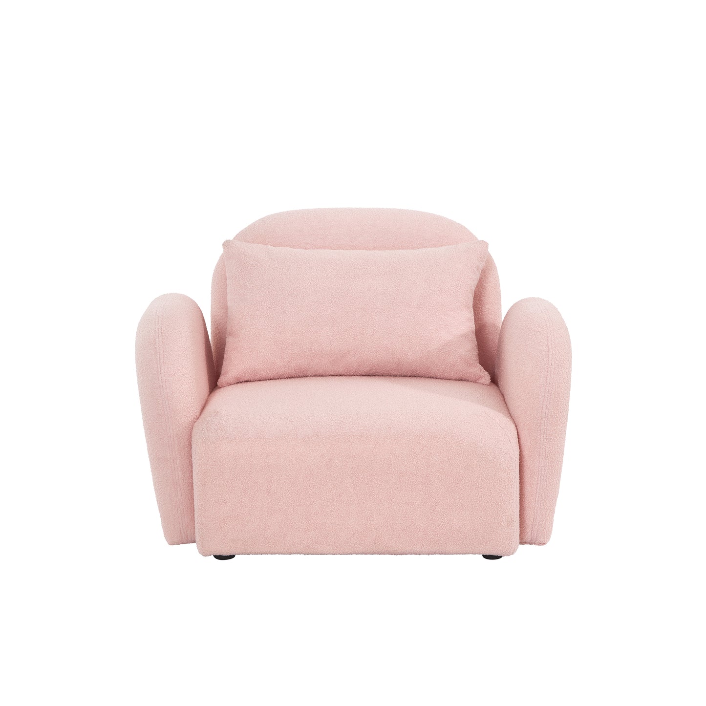 Living Room Furniture Lazy Sofa Chair Teddy Fabric Pink