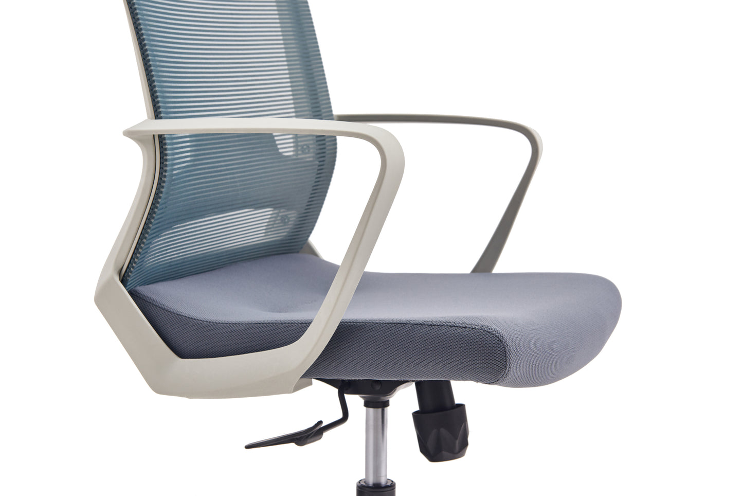 Alpha Office Chair, Fabric Seat, Fixed Armrest, Class Three Gaslift, Mesh -Black / Smoke