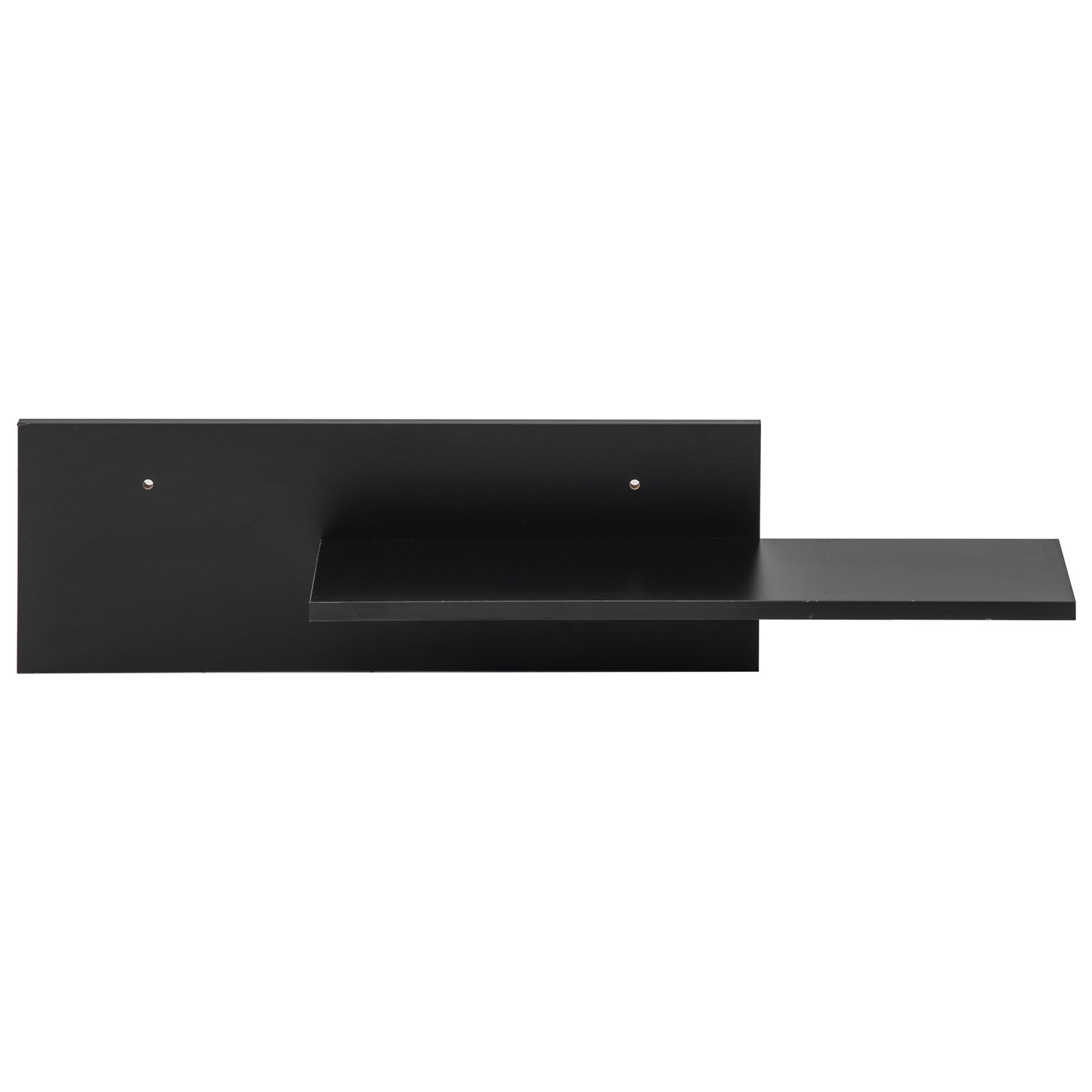 Modern Black Wall Mount Floating TV Stand with LED Lights and Media Storage