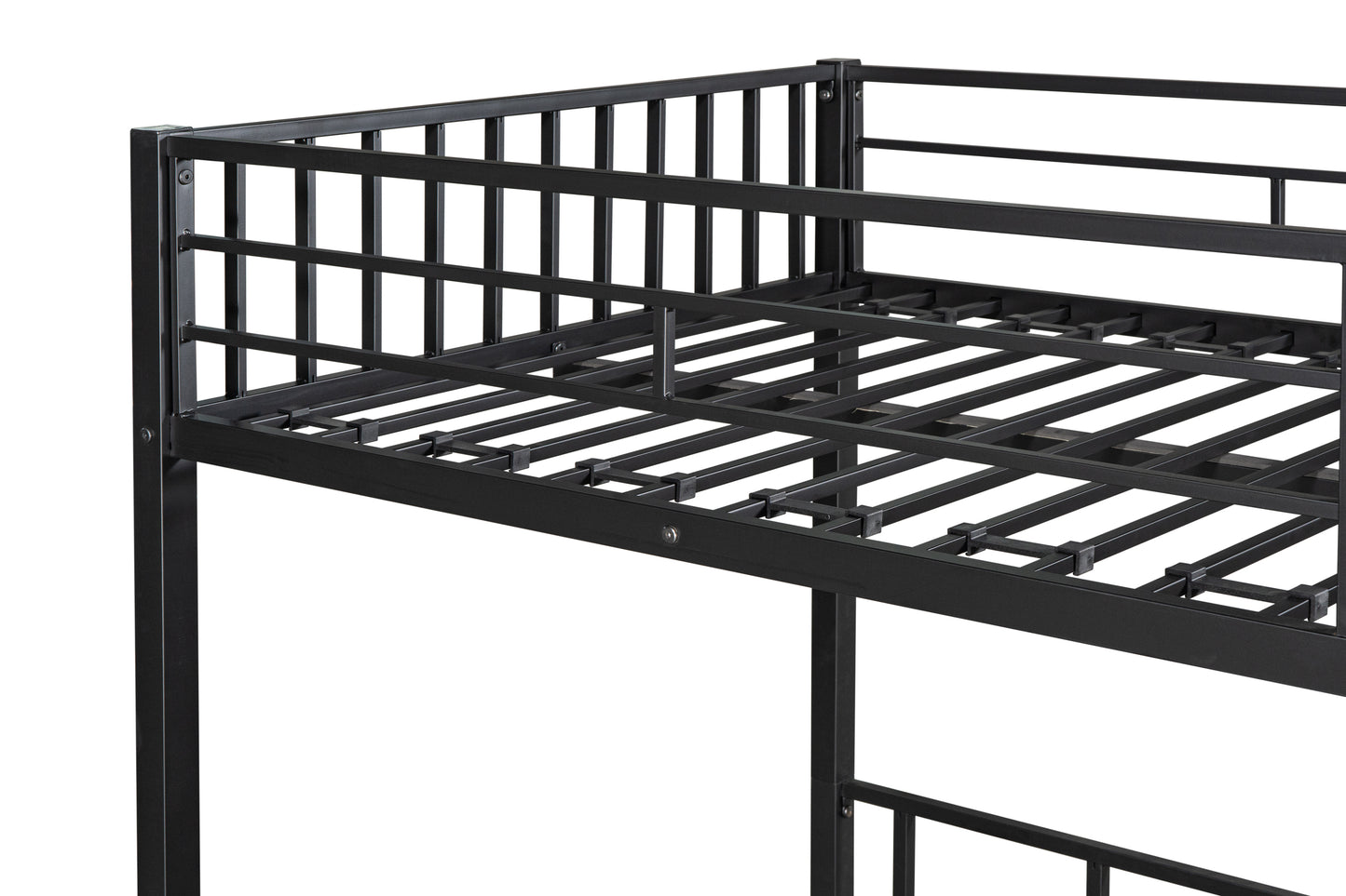 Convertible Metal Triple Bunk Bed - Space-Saving Solution with Noise Reduction