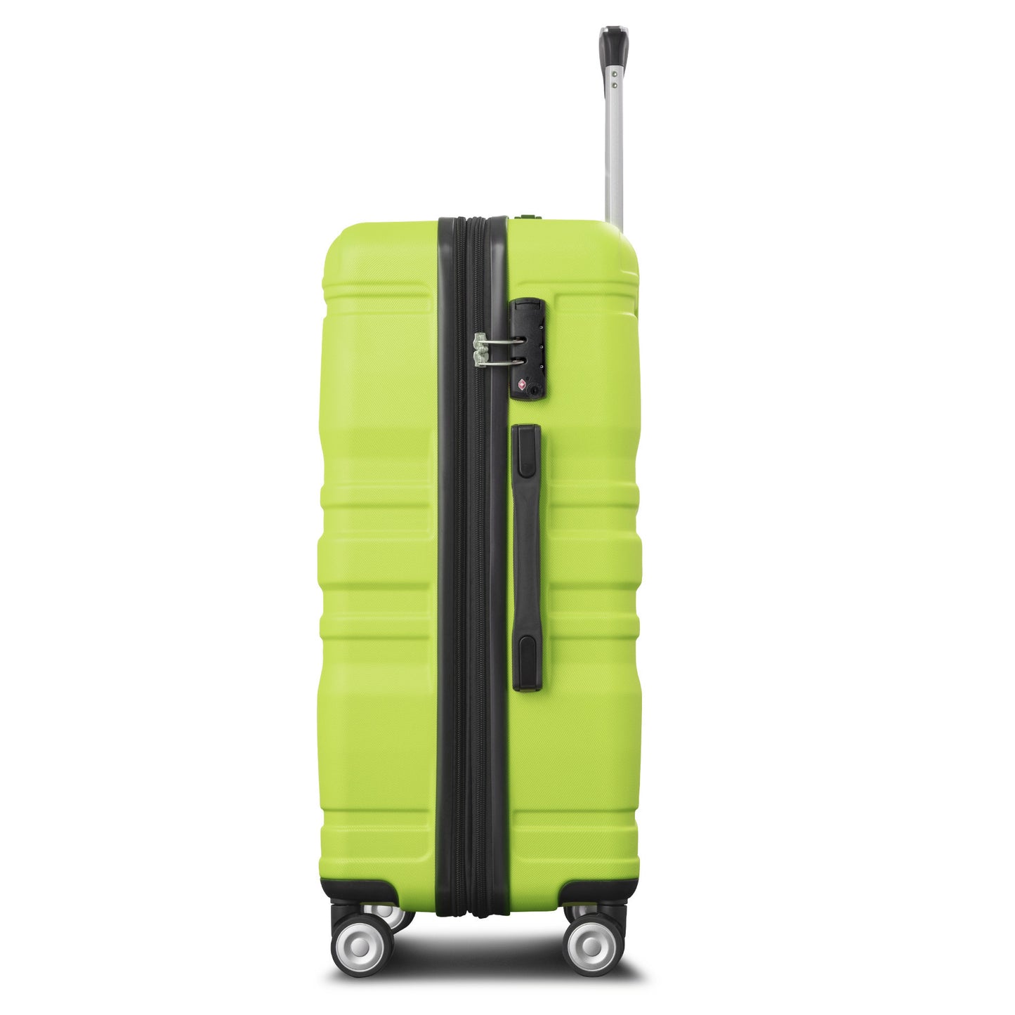 Luggage Sets New Model Expandable ABS Hardshell 3pcs Clearance Luggage Hardside Lightweight Durable Suitcase sets Spinner Wheels Suitcase with TSA Lock 20''24''28''(Lime)