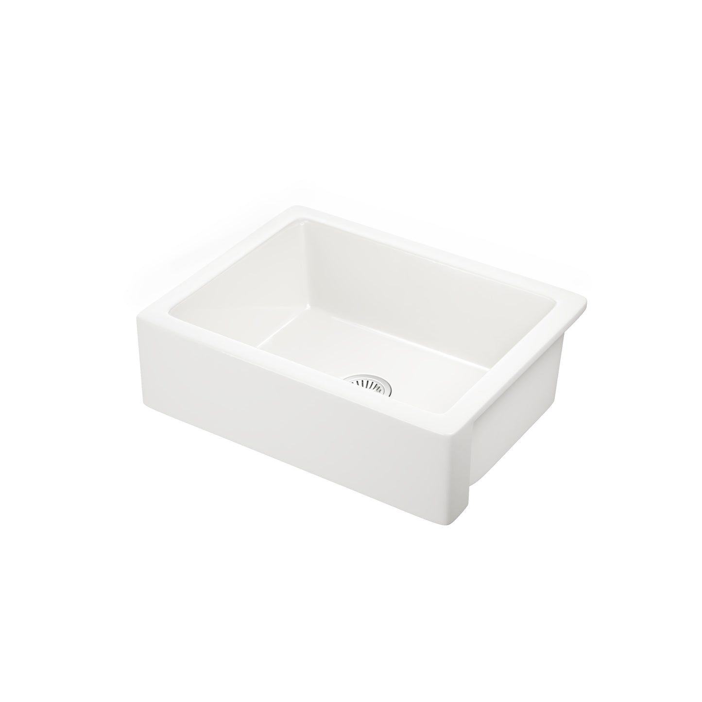 24-inch Farmhouse Style White Ceramic Kitchen Sink