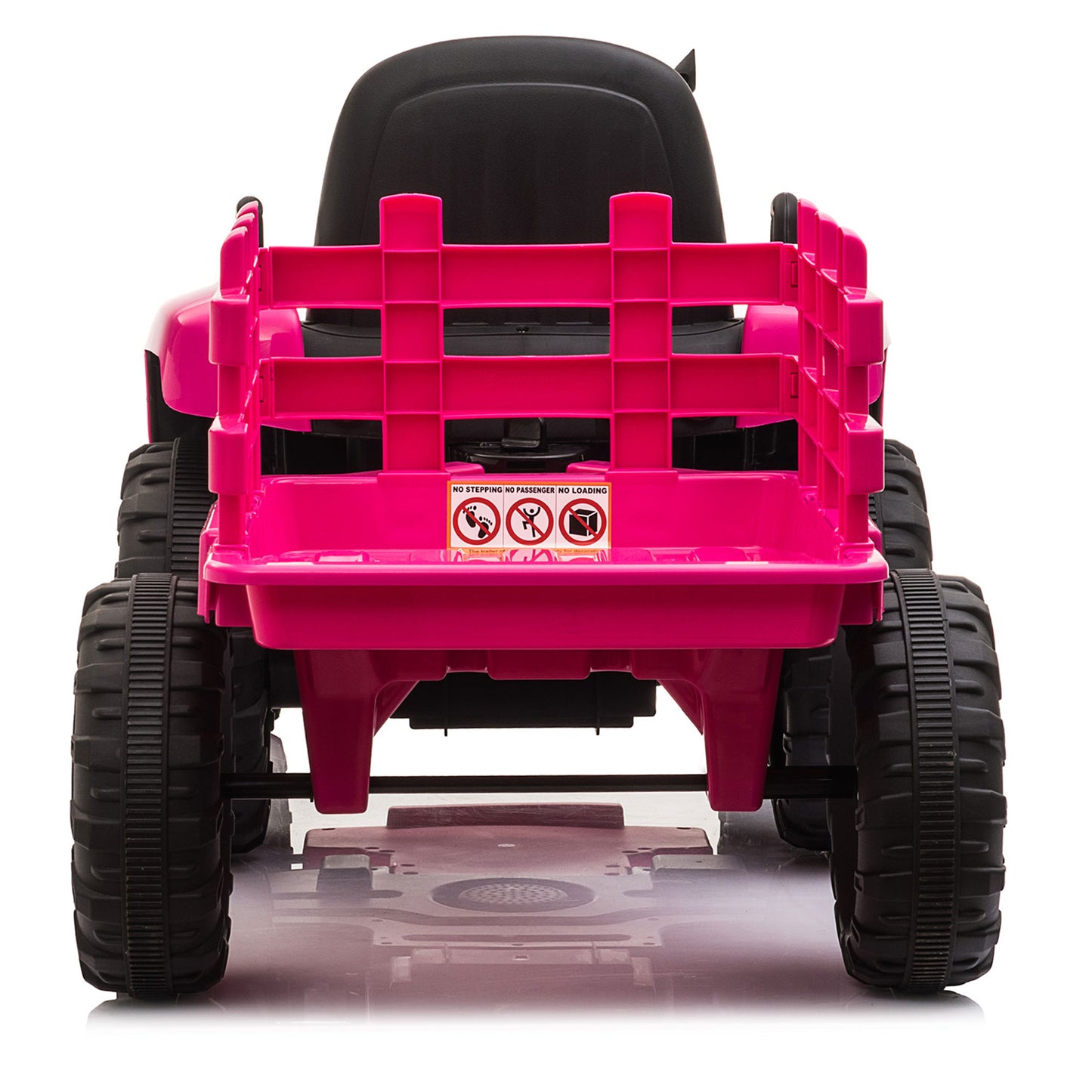 12V Kids Ride-On Tractor with Trailer and Music, Rosy